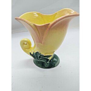 Vintage McMaster Canada Ceramic Vase Horn of Plenty  5 1/2" Tall 1960's